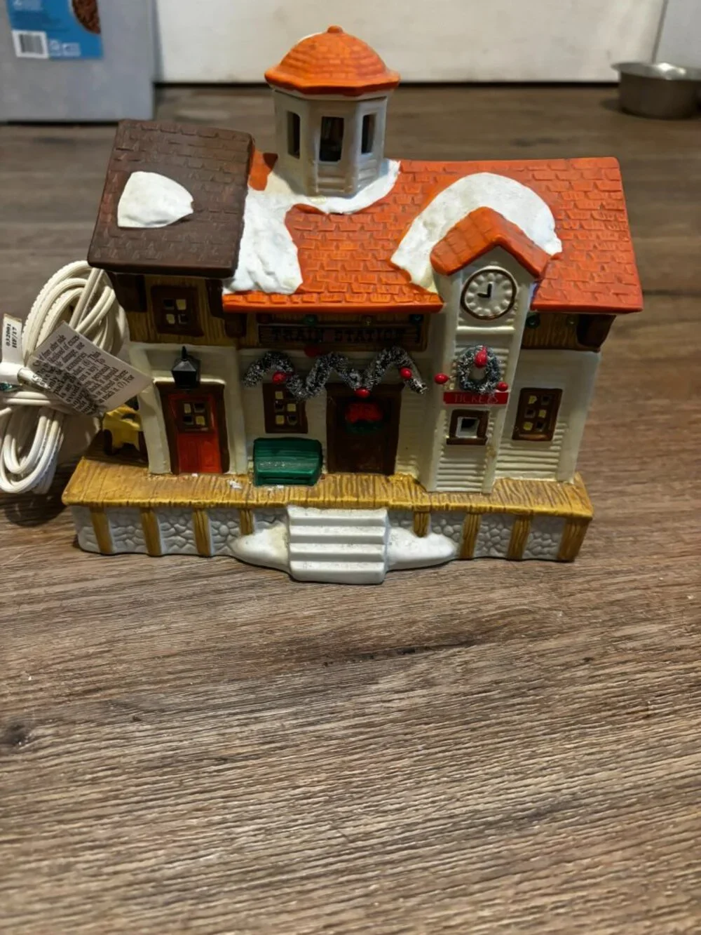 Noma Christmas village light up house Train Station